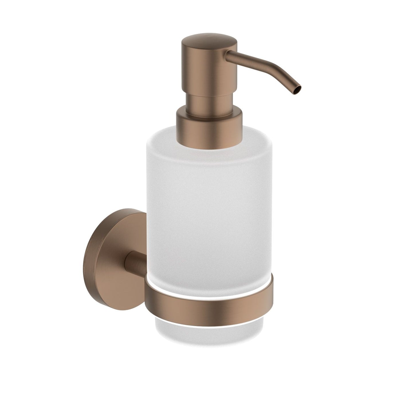Premium Solid Brass Soap Dispenser Holder with Frosted Glass Tumbler AA030039