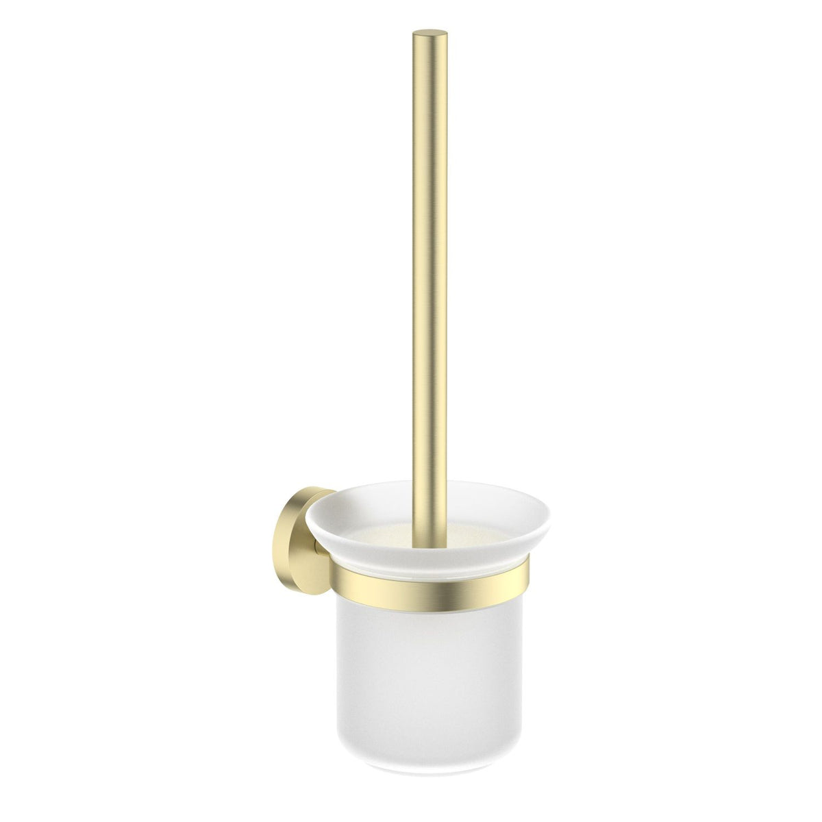 Premium Brass Toilet Brush Holder with Frosted Glass AA040061