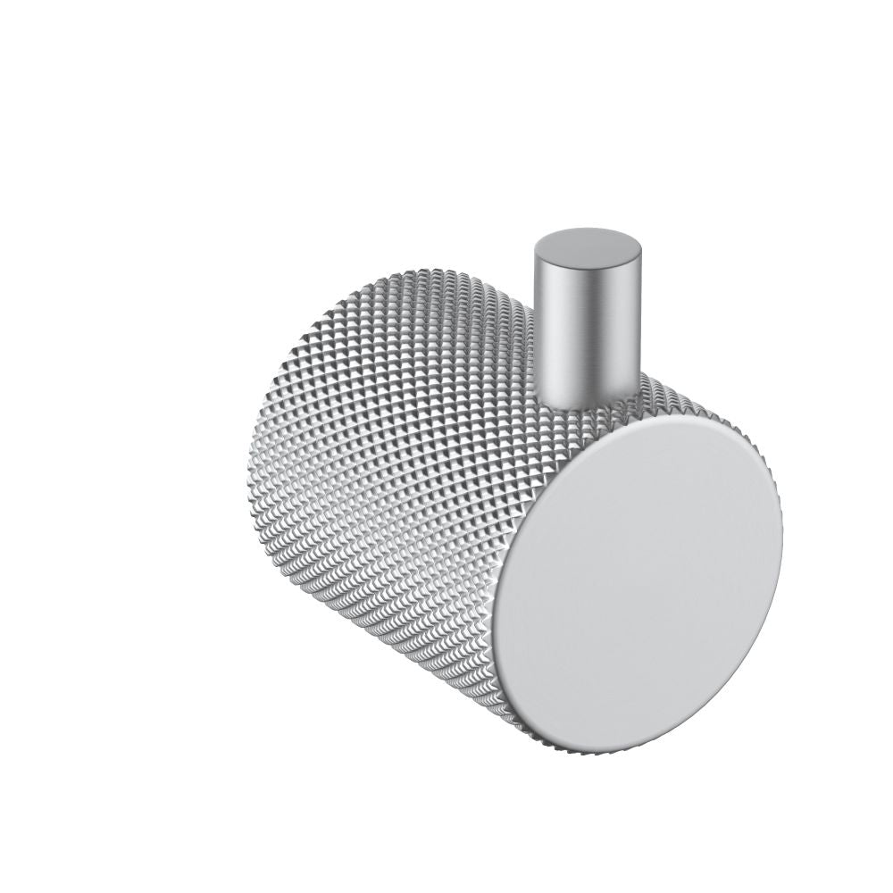 Aquavit Knurl Stainless Steel Single Robe hook AA080011
