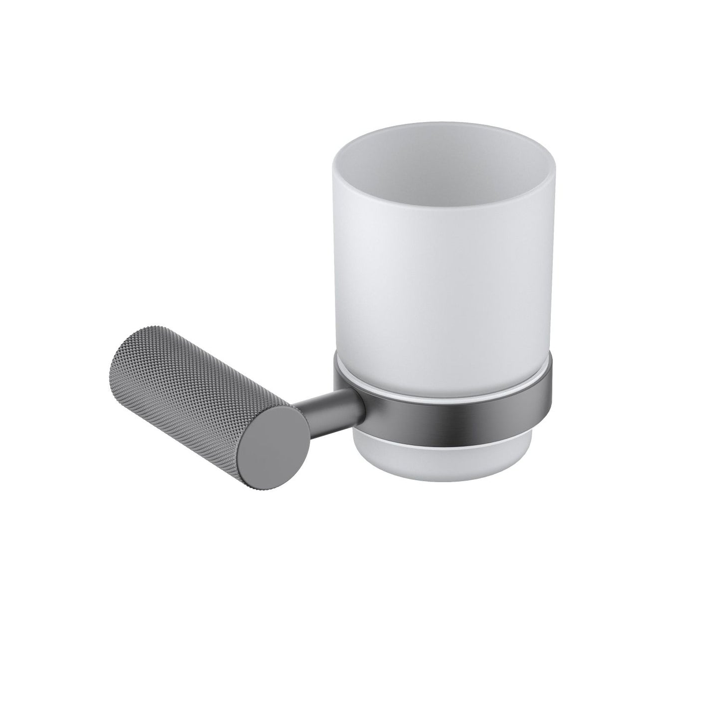 Knurl Sus 304 Wall-Mounted Single Glass Tumbler Holder AA080031