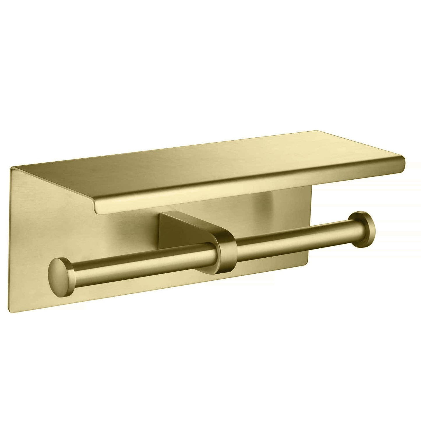 Stainless Steel Double Tissue Holder with Shelf AA110045