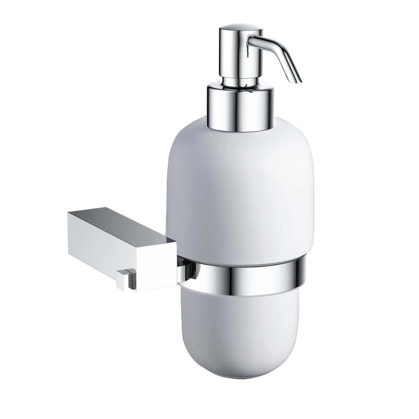 Aquavit Ceramic bottle Dispenser With Brass Wall Mouned Holder AA170039