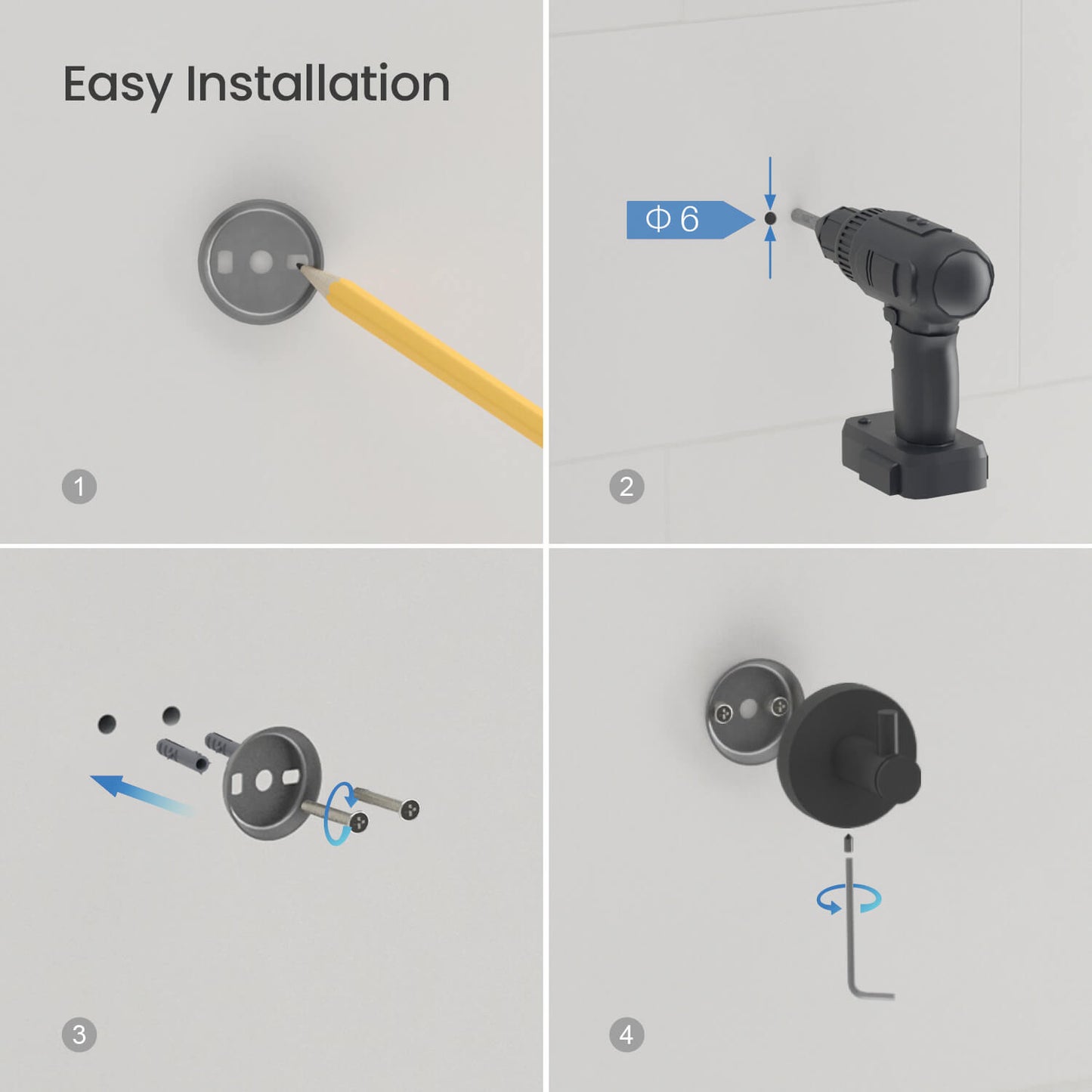 Solid brass bathroom robe hook AA260011