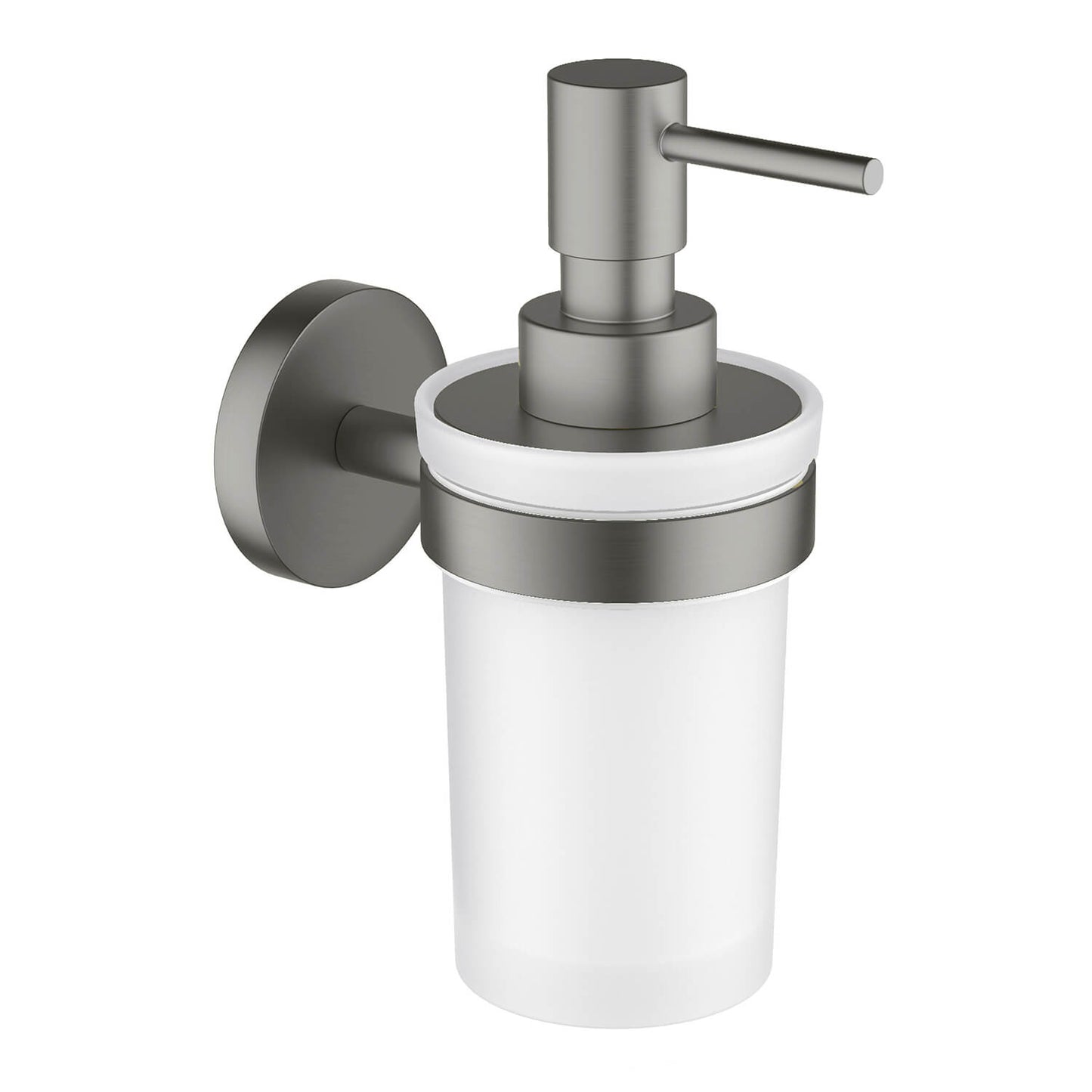 Solid Brass Soap Dispenser Holder with Frosted Glass Tumber AA260038
