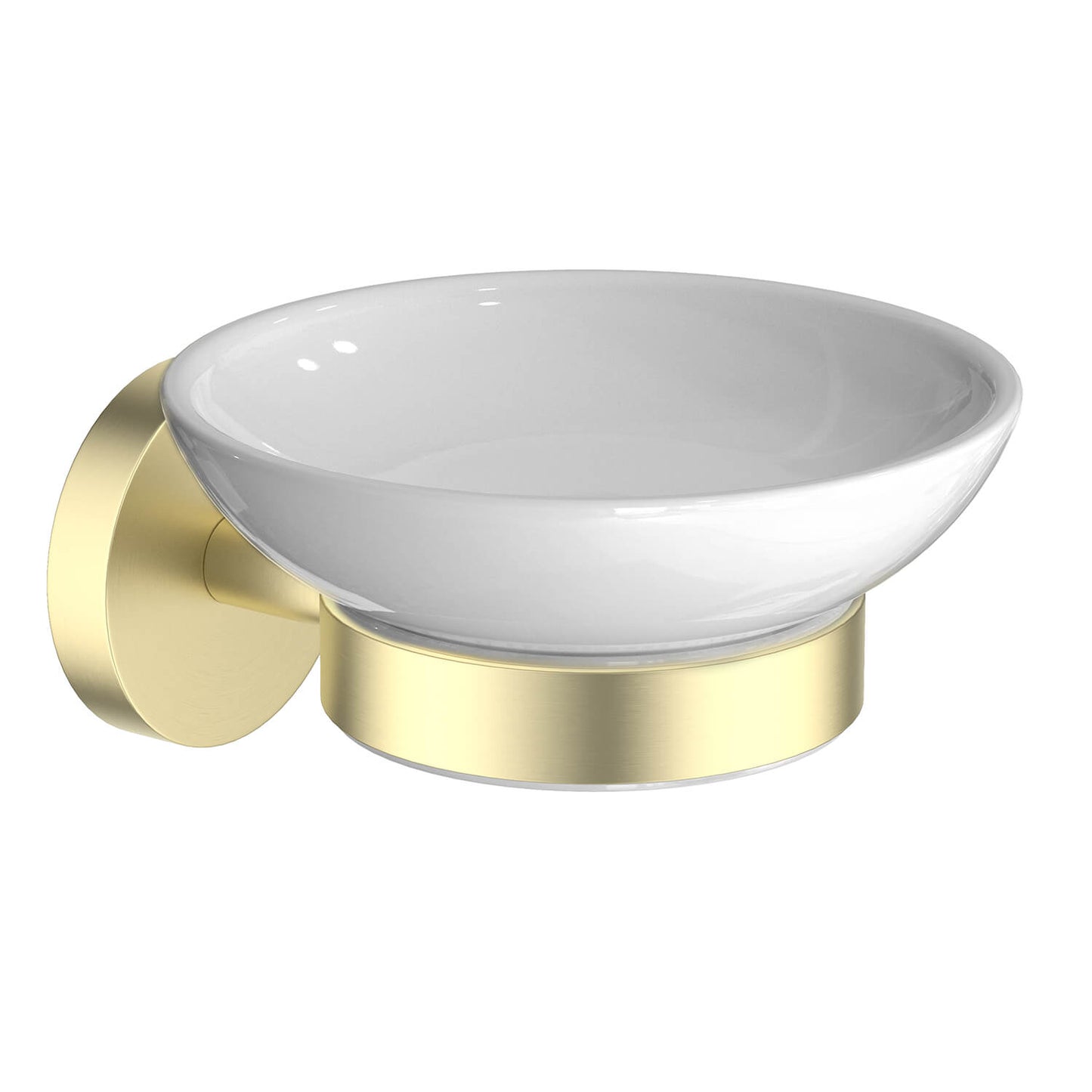 Aquavit Brass Soap Dish Holder With Ceramic dish AA320021