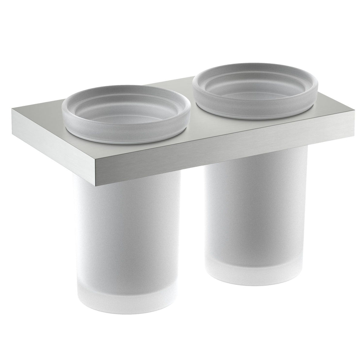 CITI Functional Double Frosted Tumbler with brass holder AA350034