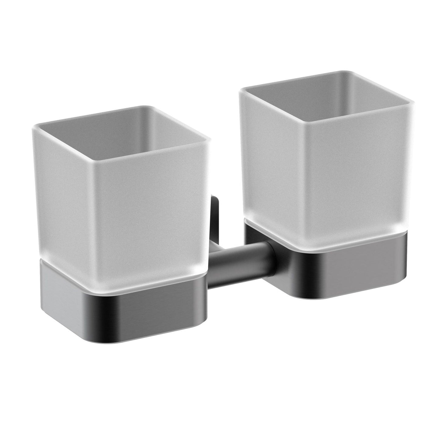 Double Frosted Tumbler with brass holder AA380032