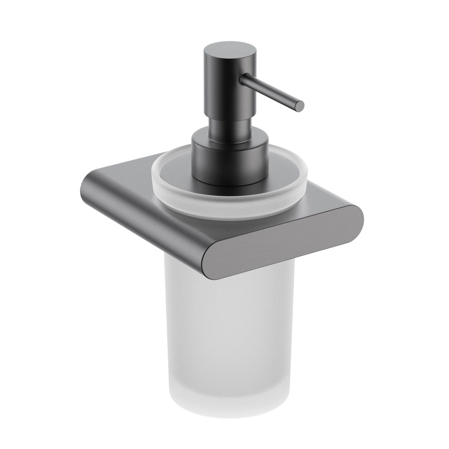 Premium Zinc Alloy and Frosted Glass Soap Dispenser AA400039