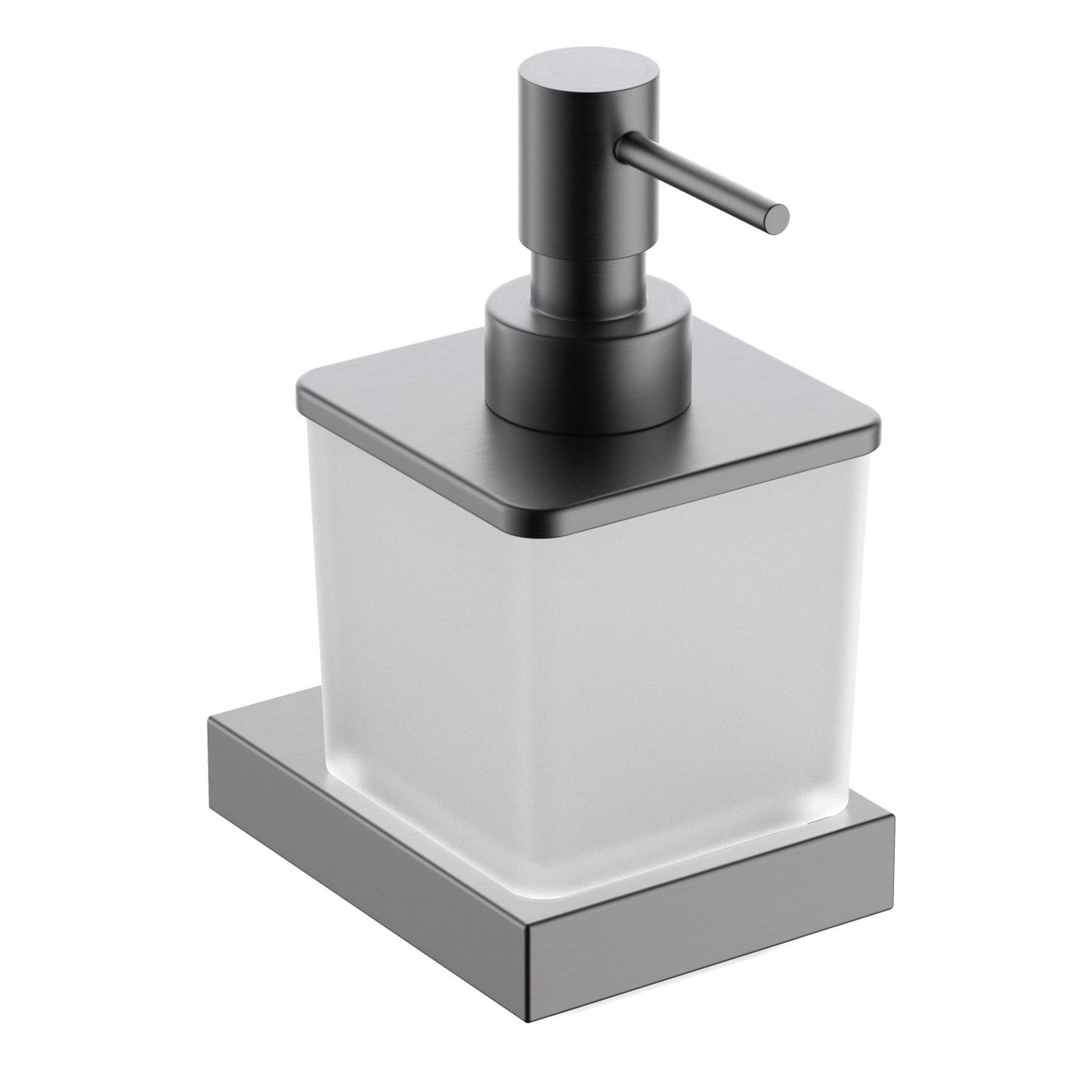 Luxury Zinc Alloy Soap Dispenser Holder with Frosted Glass Tumbler AA410038