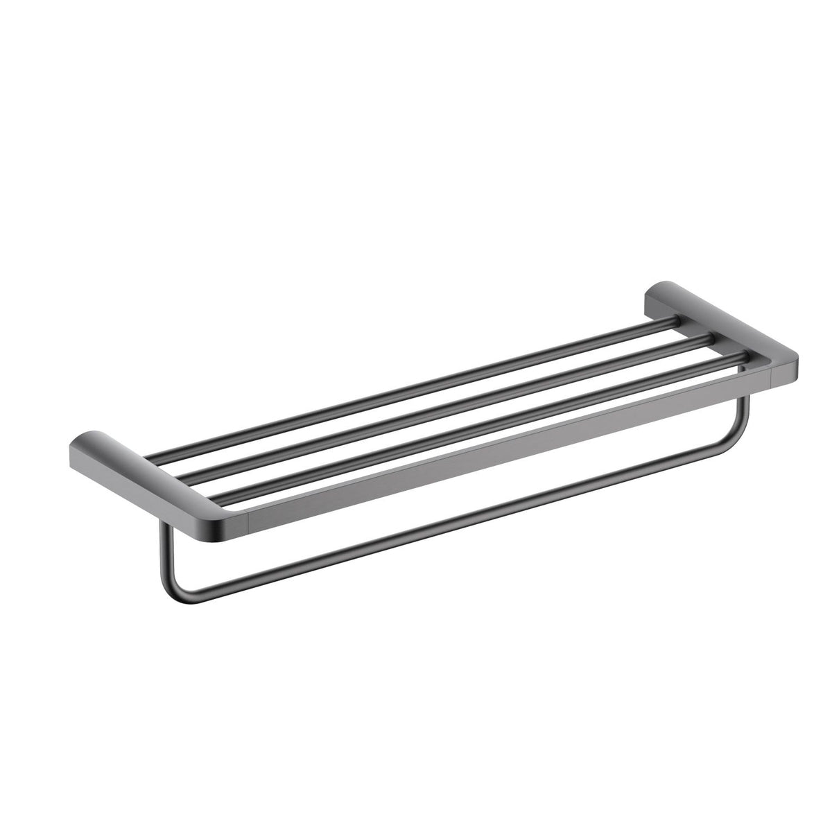 Rust-Resistant Bathroom Towel Rack with Storage Shelf AA420058