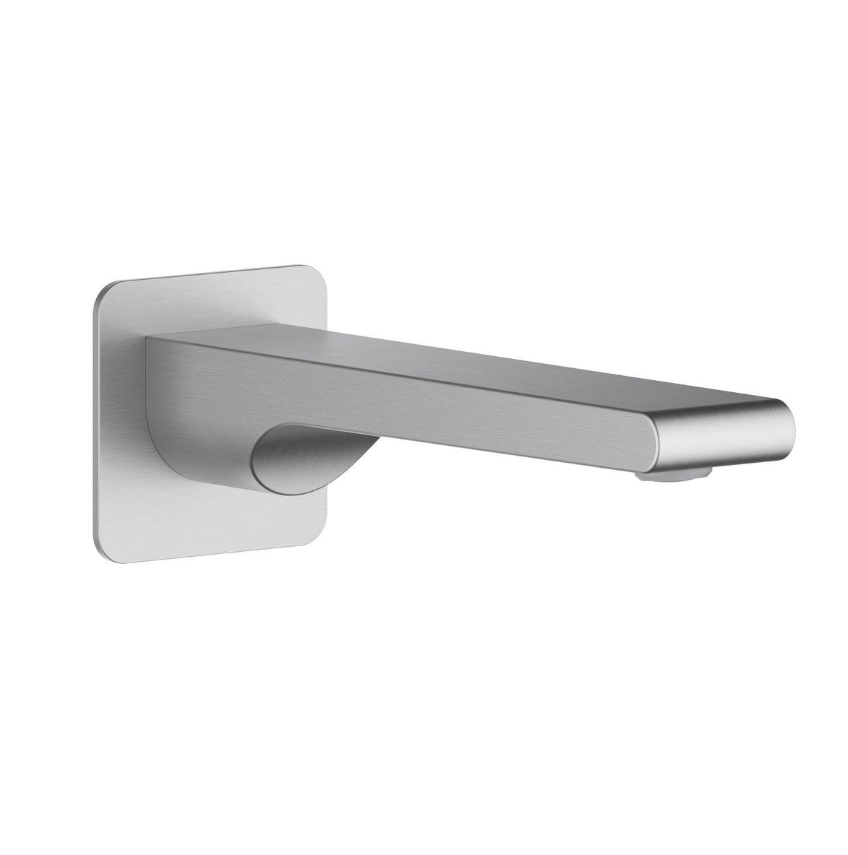 AQUAVIT Blaze brushed nickel wall-mounted solid brass bath spout with Swiss Neoperl aerator