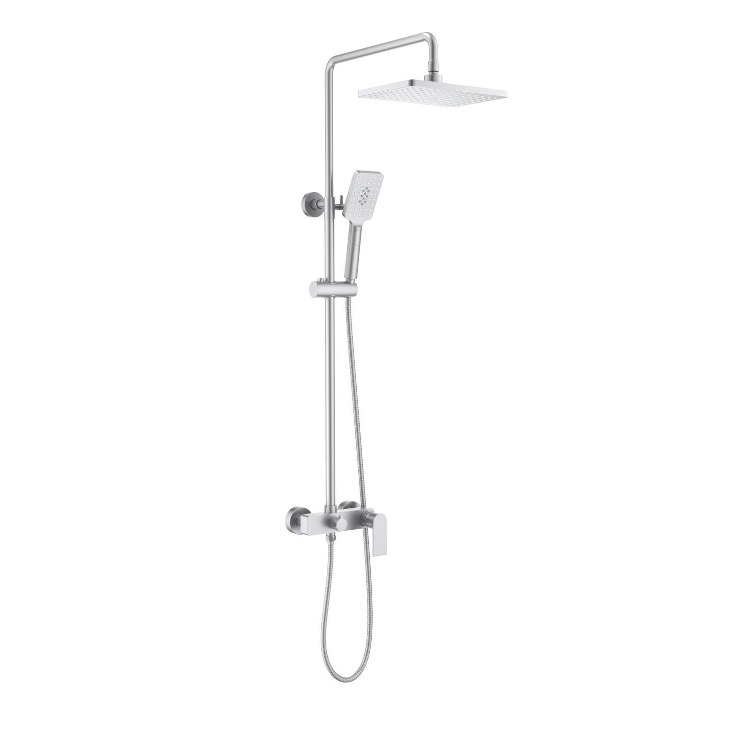 Aquavit Blaze brushed nickel solid brass two-outlet shower column AT016201