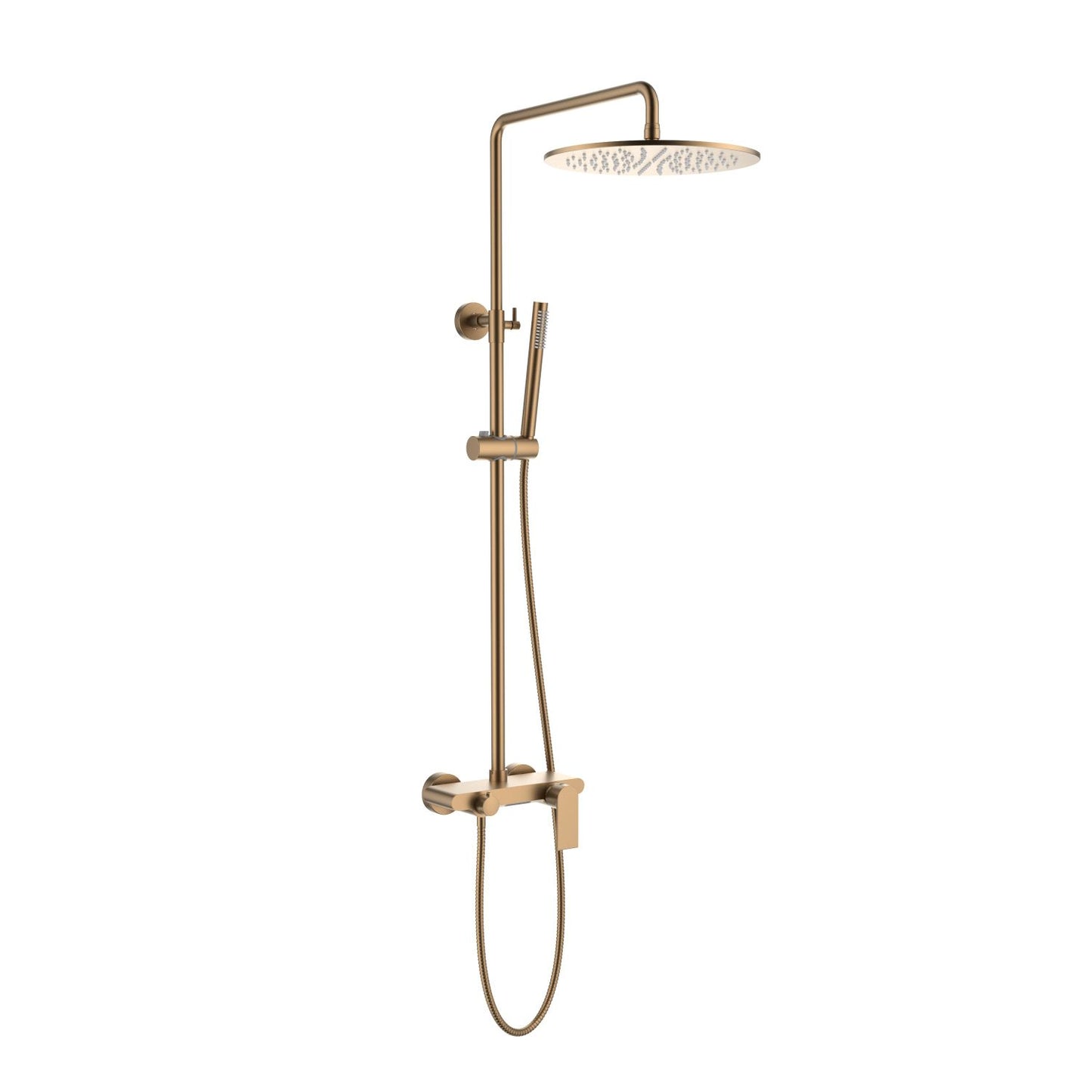 Aquavit Blaze brushed Rose Gold three-outlet shower column with hidden waterfall spout AT016301