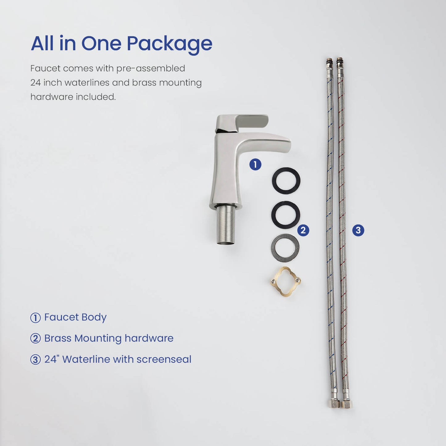 Cascade Single hole basin faucet AT030011