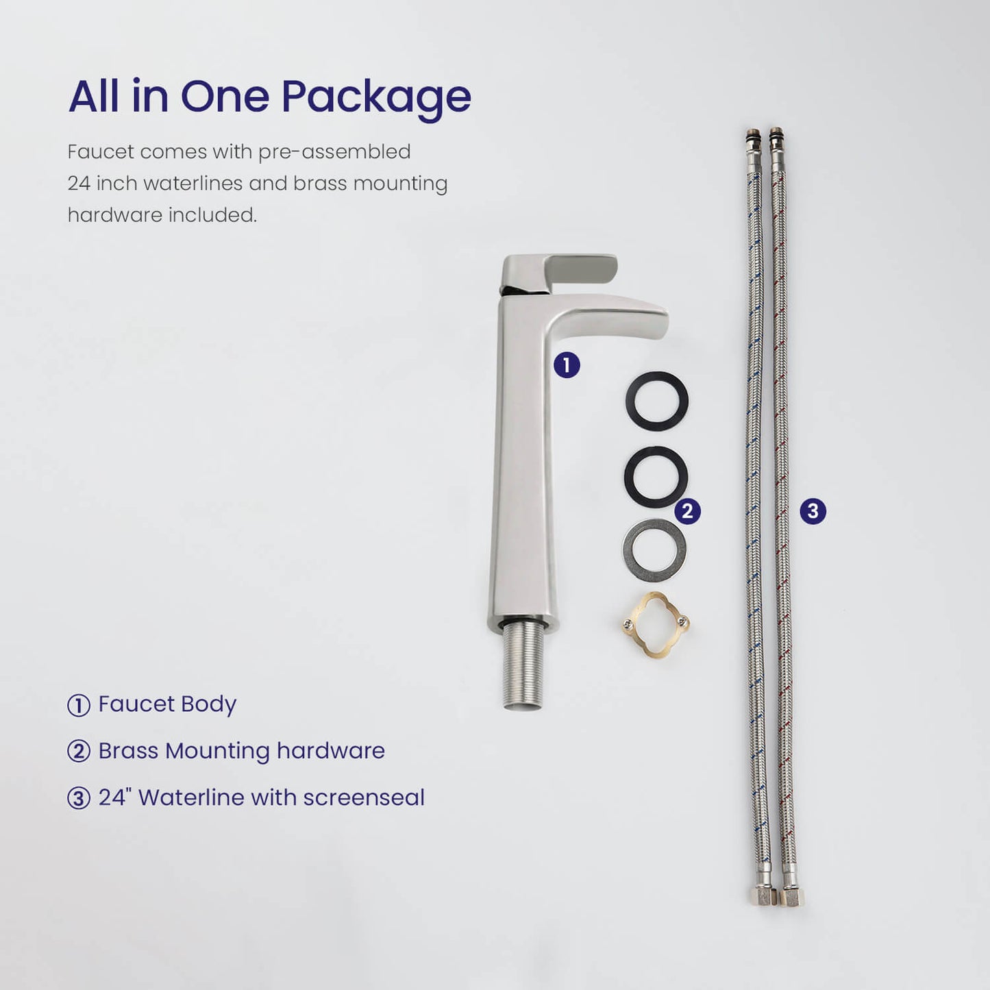 Cascade Single hole vessel basin faucet AT030012