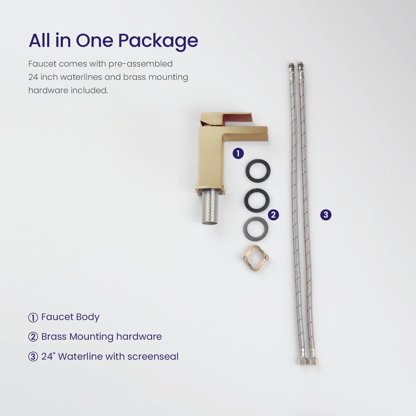 Waterfall Single hole basin faucet AT070011