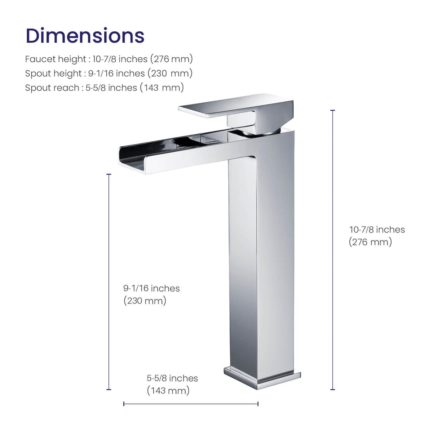 Waterfall Single hole vessel faucet AT070012
