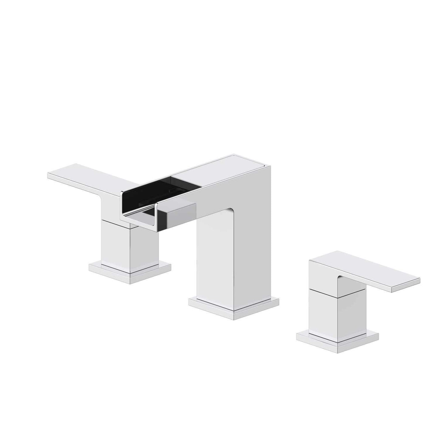 Elegant Widespread Basin Mixer with Waterfall Flow Design AT070014
