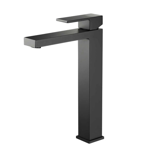 Aquavit Cube matte black single-handle vessel sink faucet AT080012