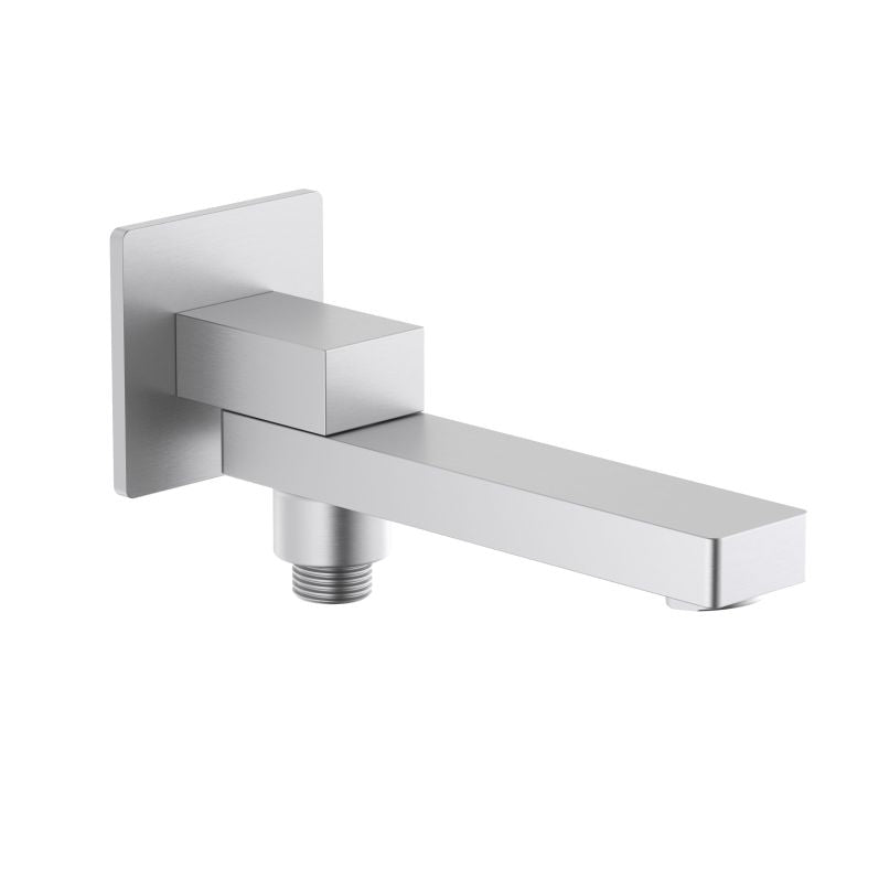 Aquavit Cube brushed nickel solid brass bath spout with integrated diverter AT080057