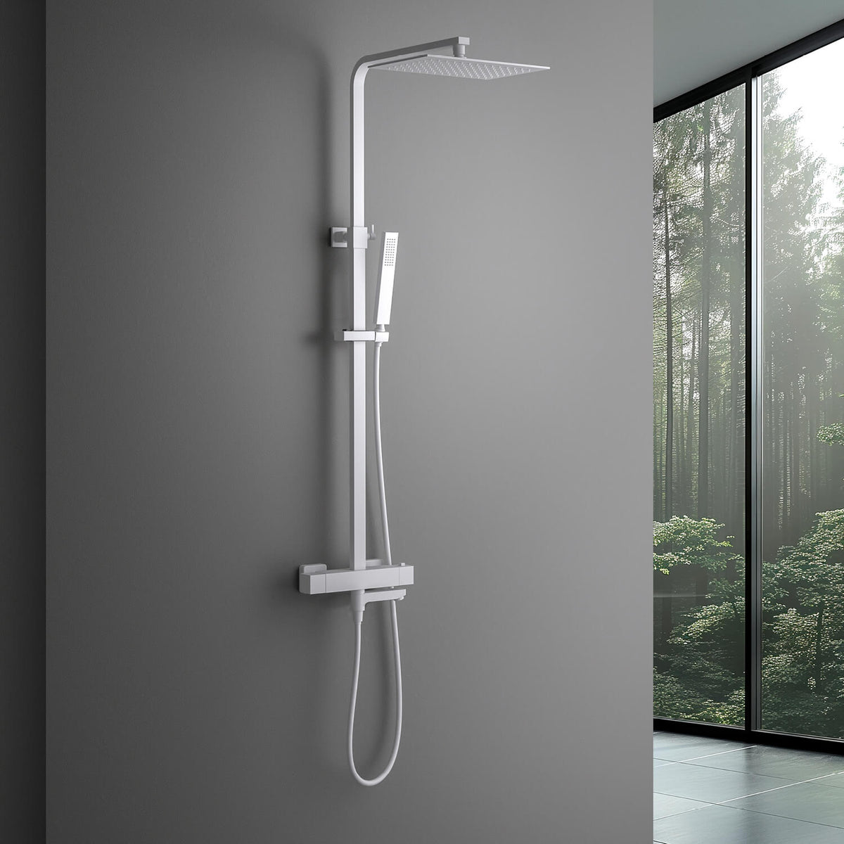 Cube Three-Outlet Thermostatic Shower Column AT087302