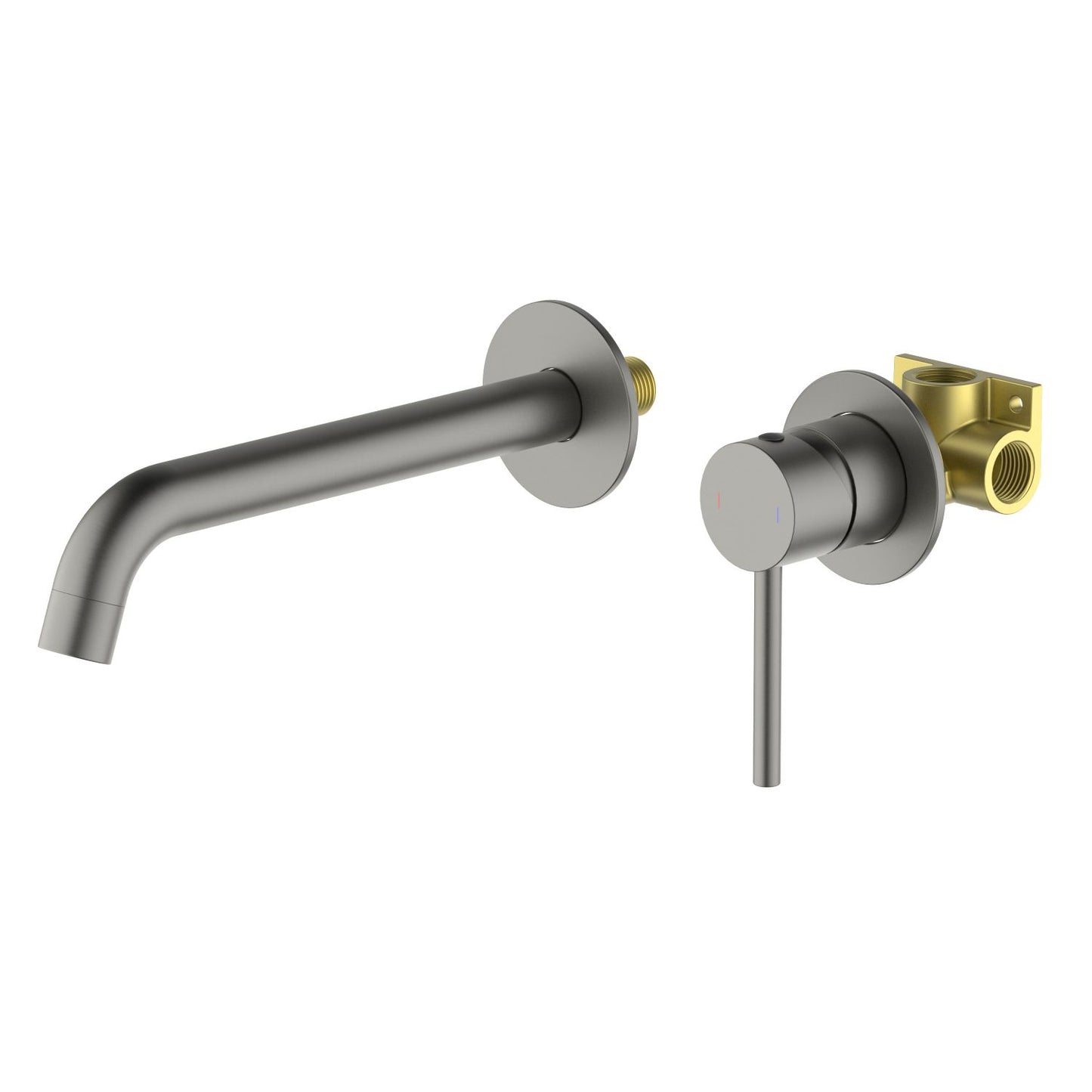 Circular Wall Concealed basin mixer with 220mm brass spout AT090018