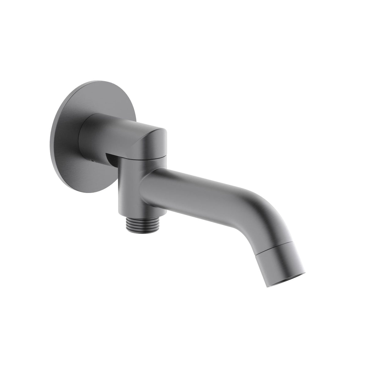 Aquavit Circular X brushed gunmetal swivel bath spout with integrated diverter BS1001