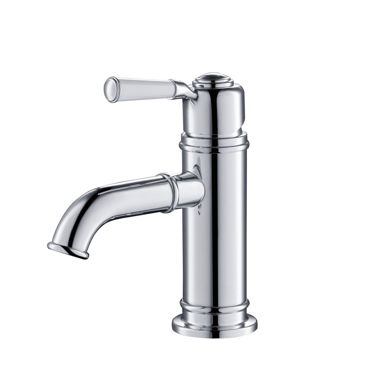 Aquavit Victoria chrome and white neoclassical basin faucet AT150011