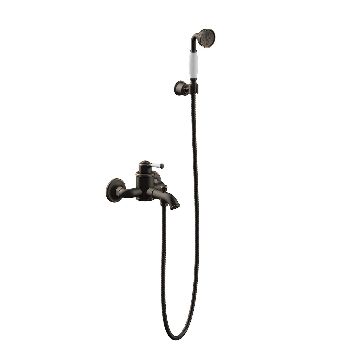 Victoria Brass bath shower mixer set with classic hand shower AT150122