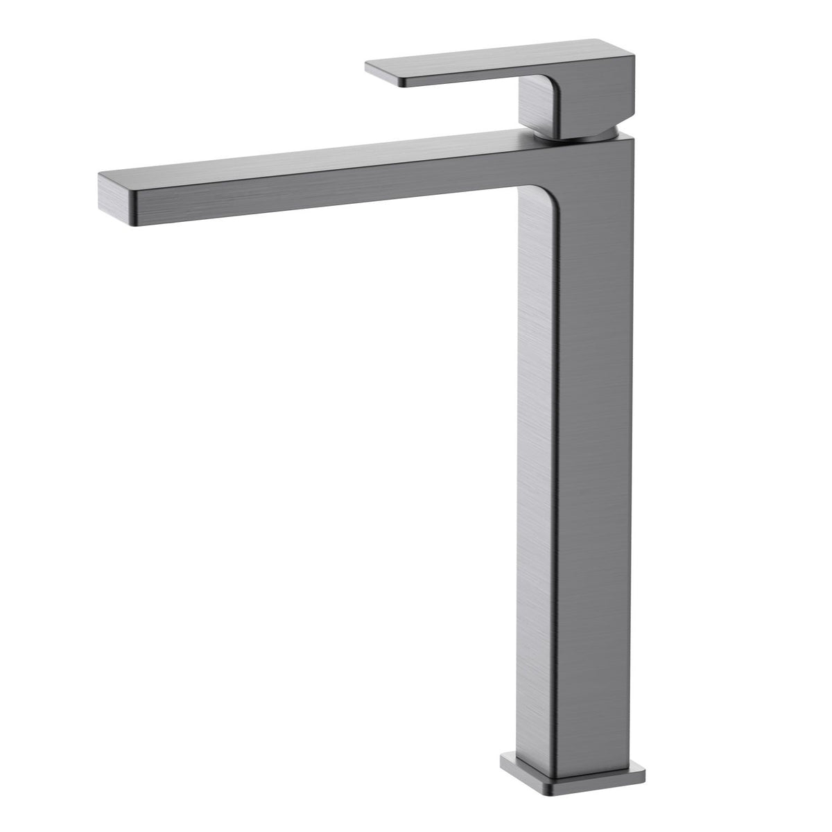 Aquavit Argo brushed gunmetal angular modern vessel sink faucet AT200012