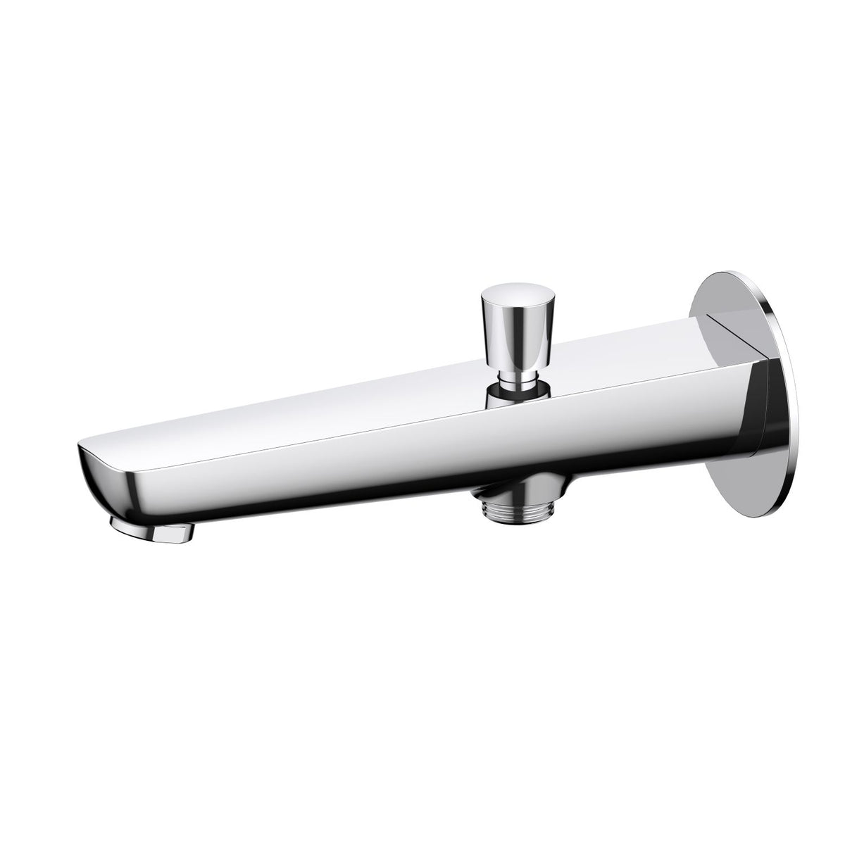 Aquavit Harmony chrome wall-mounted solid brass bath spout with pull-out diverter AT220056