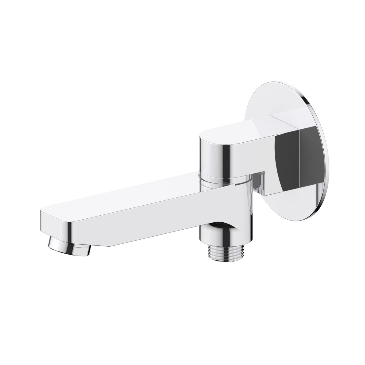 Aquavit Harmony chrome wall-mounted solid brass bath spout with integrated diverter AT220057