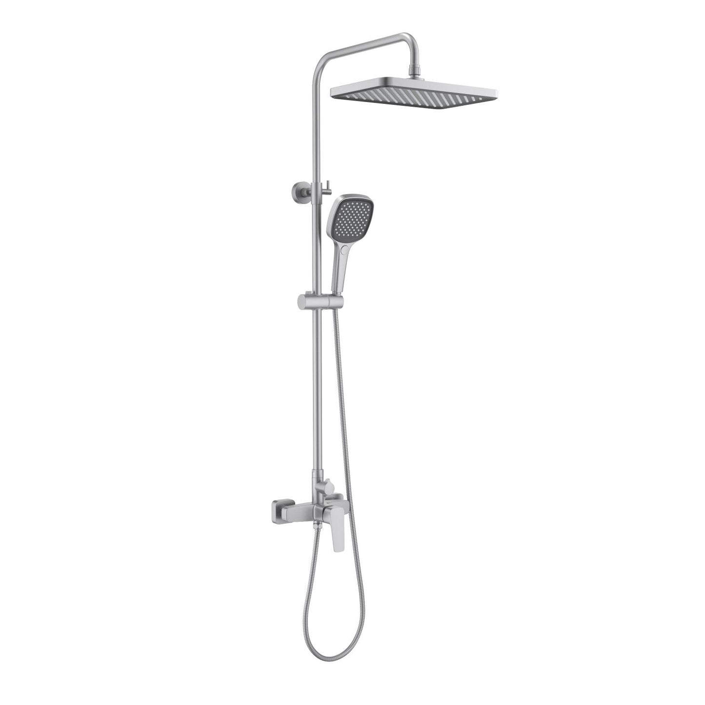 Aquavit Matera brushed nickel solid brass two-outlet shower column AT236101