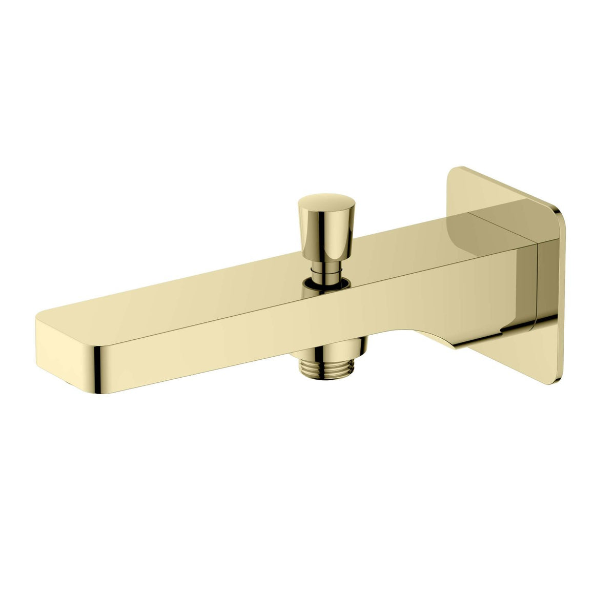 Aquavit Polished gold wall-mounted bath spout with brass pull-up diverter AT240056