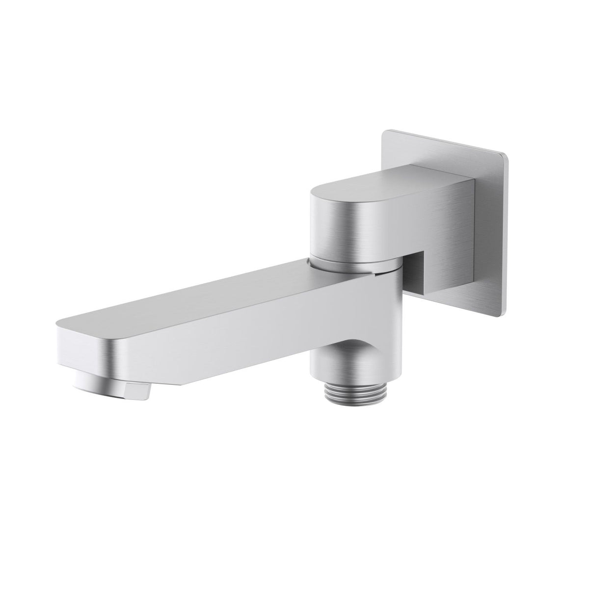 Aquavit Infinity brushed nickel wall-mounted solid brass bath spout with integrated diverter AT240057