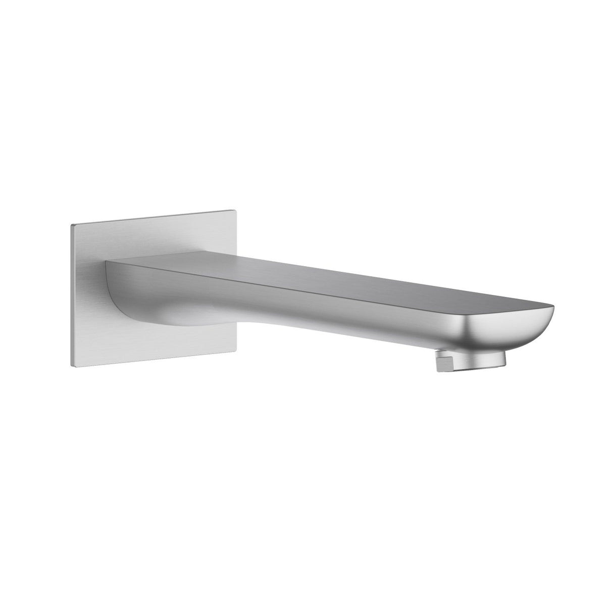 Aquavit Vision brushed nickel 185 mm wall-mounted solid brass bath spout AT250054