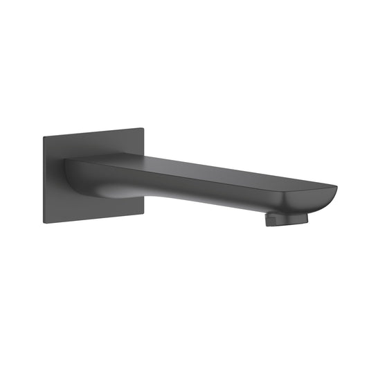 Aquavit Vision matte black 185 mm wall-mounted solid brass bath spout AT250054