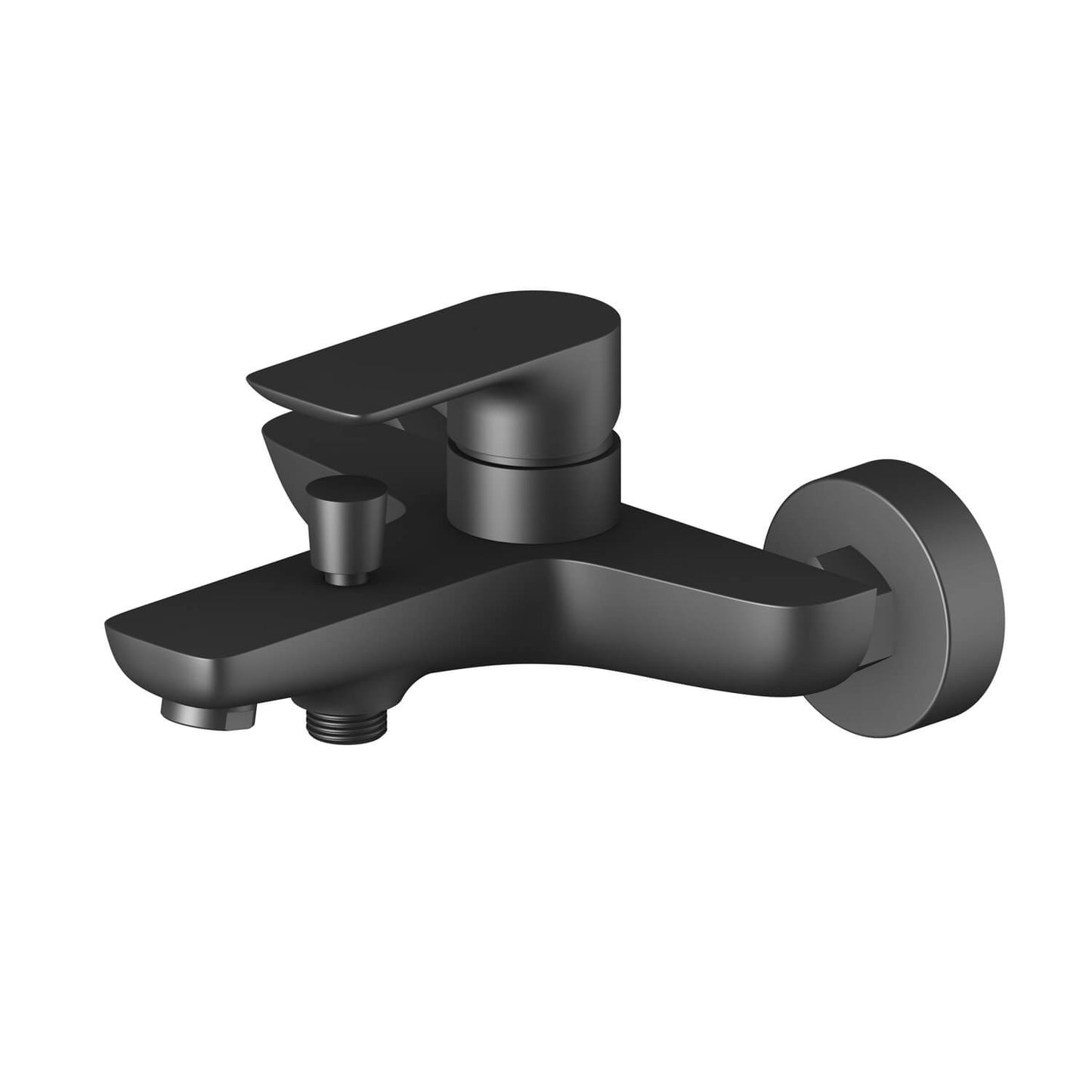 Aquavit Vision matte black solid brass wall-mounted bath shower mixer AT252200