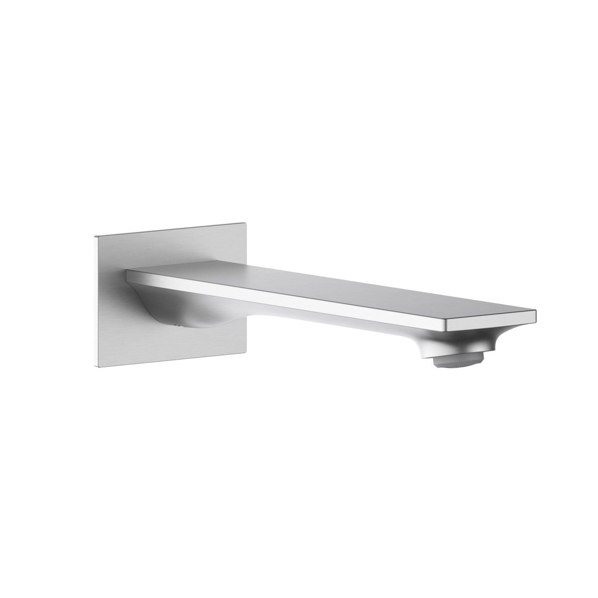 Aquavit brushed nickel 185 mm wall-mounted solid brass bath spout AT270054