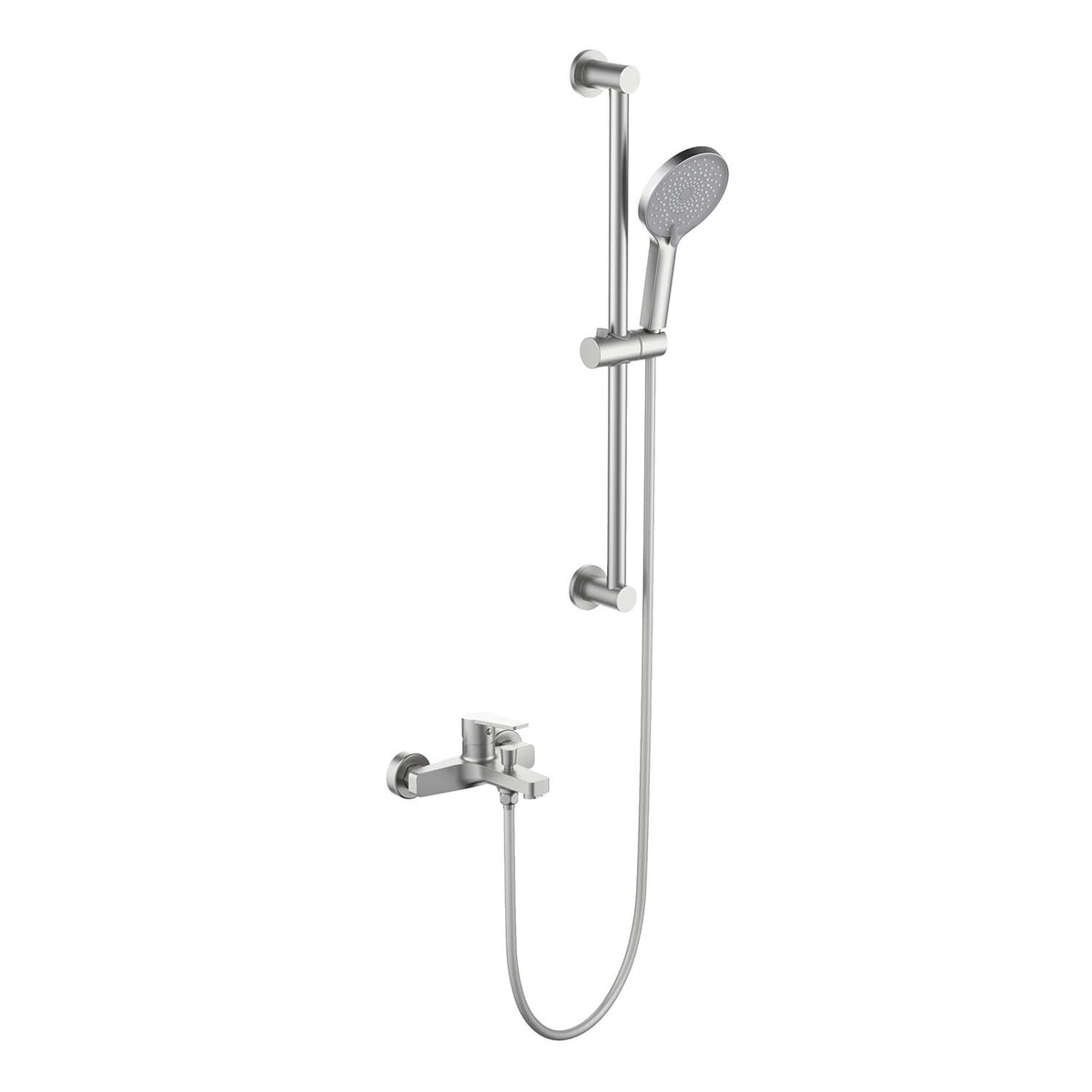 Aquavit Sense brushed Nickel wall-mounted bath shower mixer set AT422201