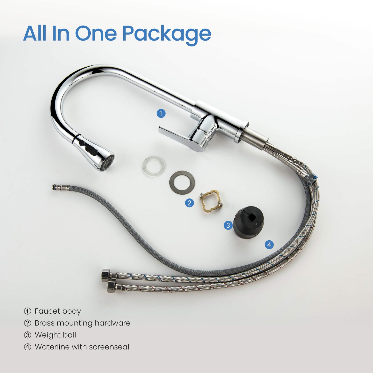 Aquavit Sense single handle kitchen faucet with 2 ways head shower AT424200