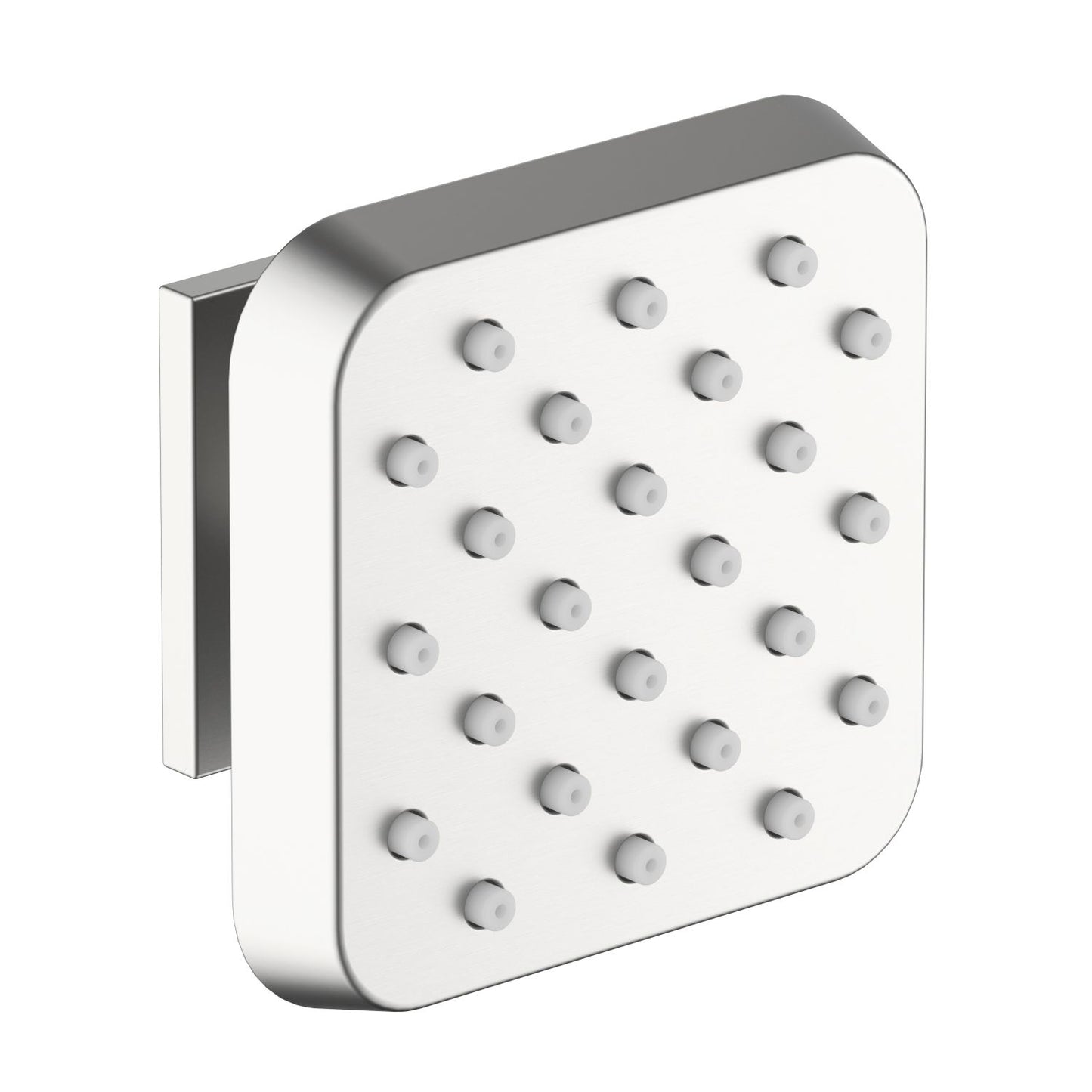 BJ05 brushed nickel rounded square brass adjustable body jet