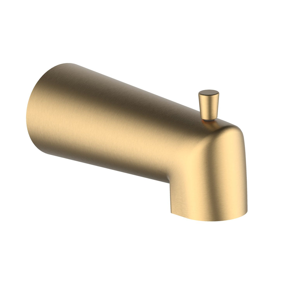 Aquavit brushed brass round zinc alloy slip-fit diverter tub spout BSZ05