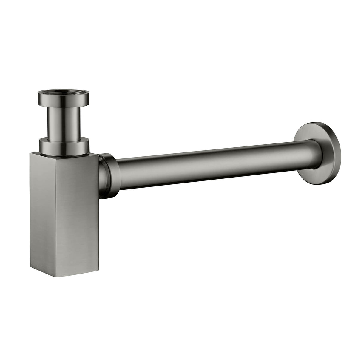 BT0002 brushed gunmetal brass 1-1/4-inch square bottle trap
