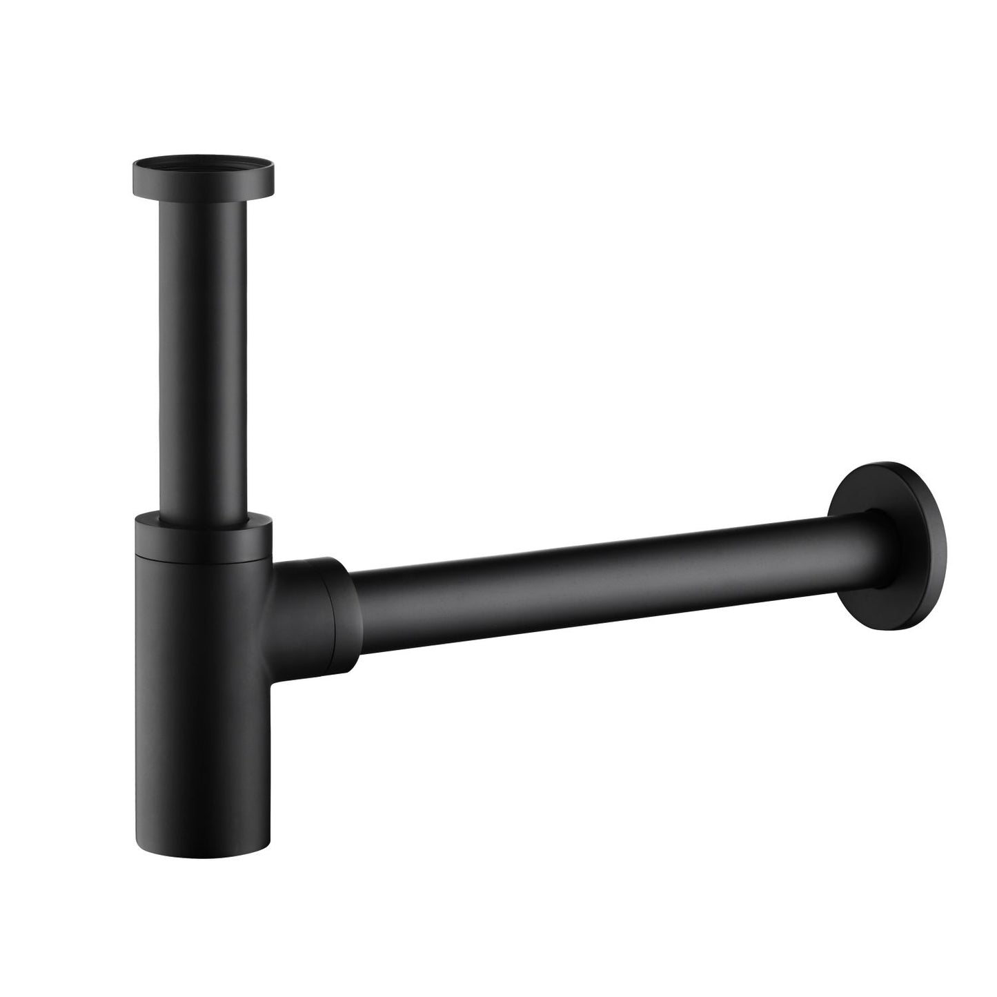 Aquavit Round P Trap 1-1/4" x 1-1/4" Bottle Trap with 30cm stainless steel pipe BT0010