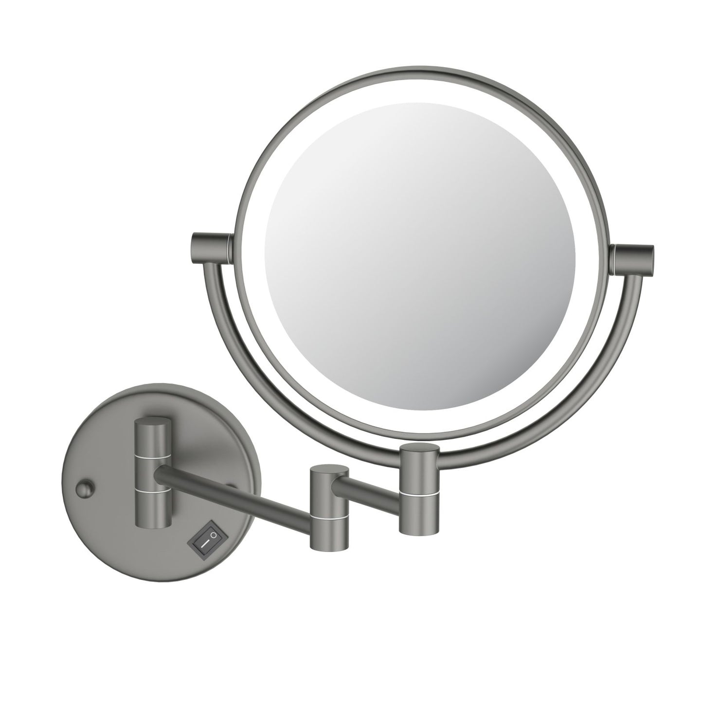 Aquavit Wall Mounted Brass LED Mirror – 3X Zoom+1 side regular CM031300