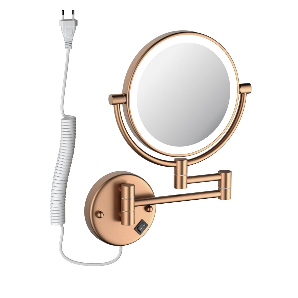 Aquavit Wall Mounted Brass LED Mirror CM03