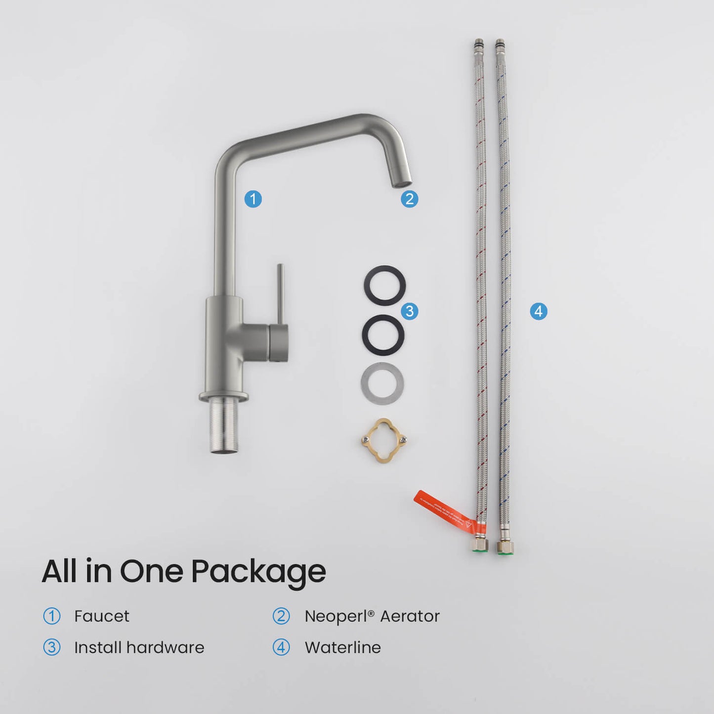 Durable Single Lever Kitchen Faucet for Easy Control KF10004