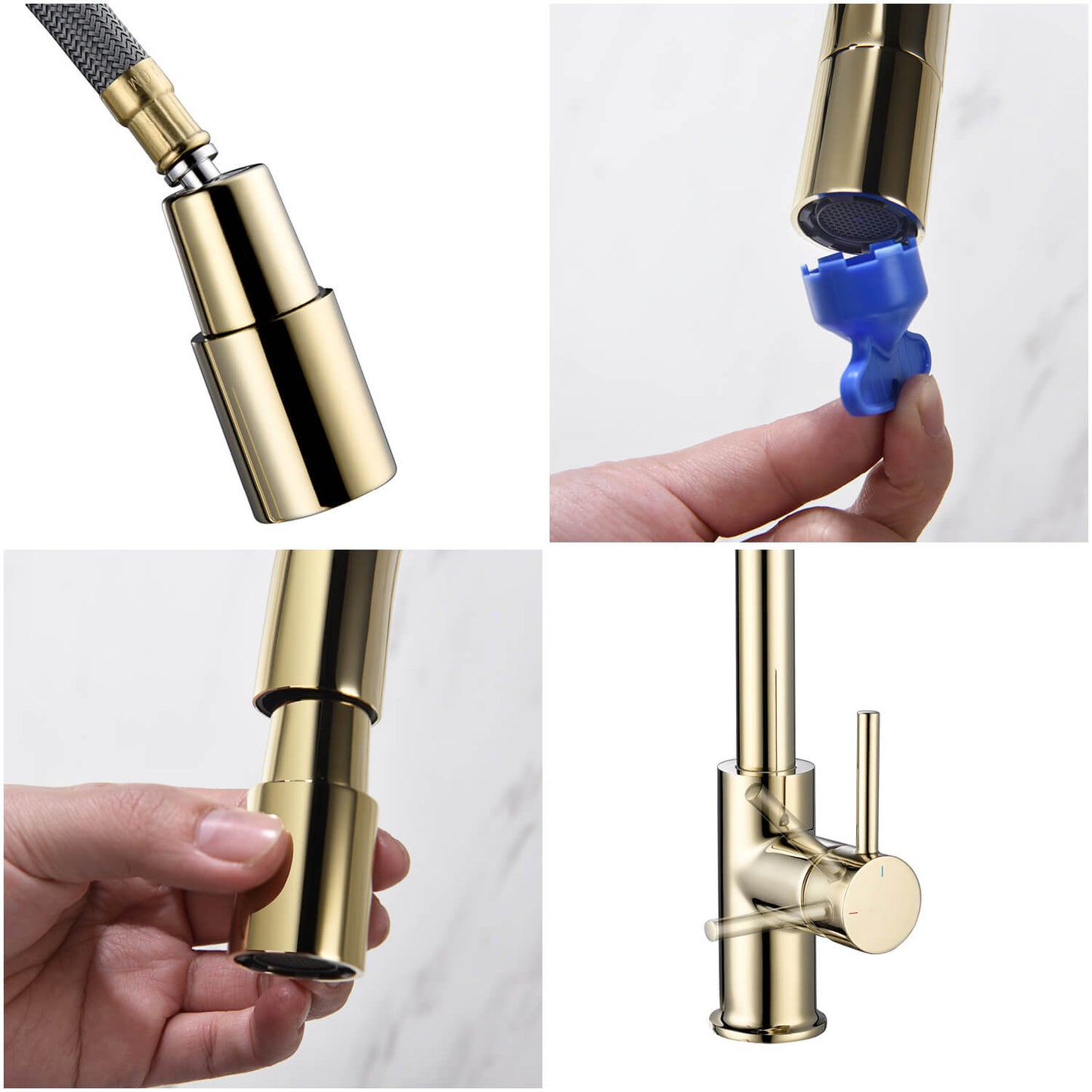 Pull-Down Kitchen Faucet with 1-Function Stream Head KF10107