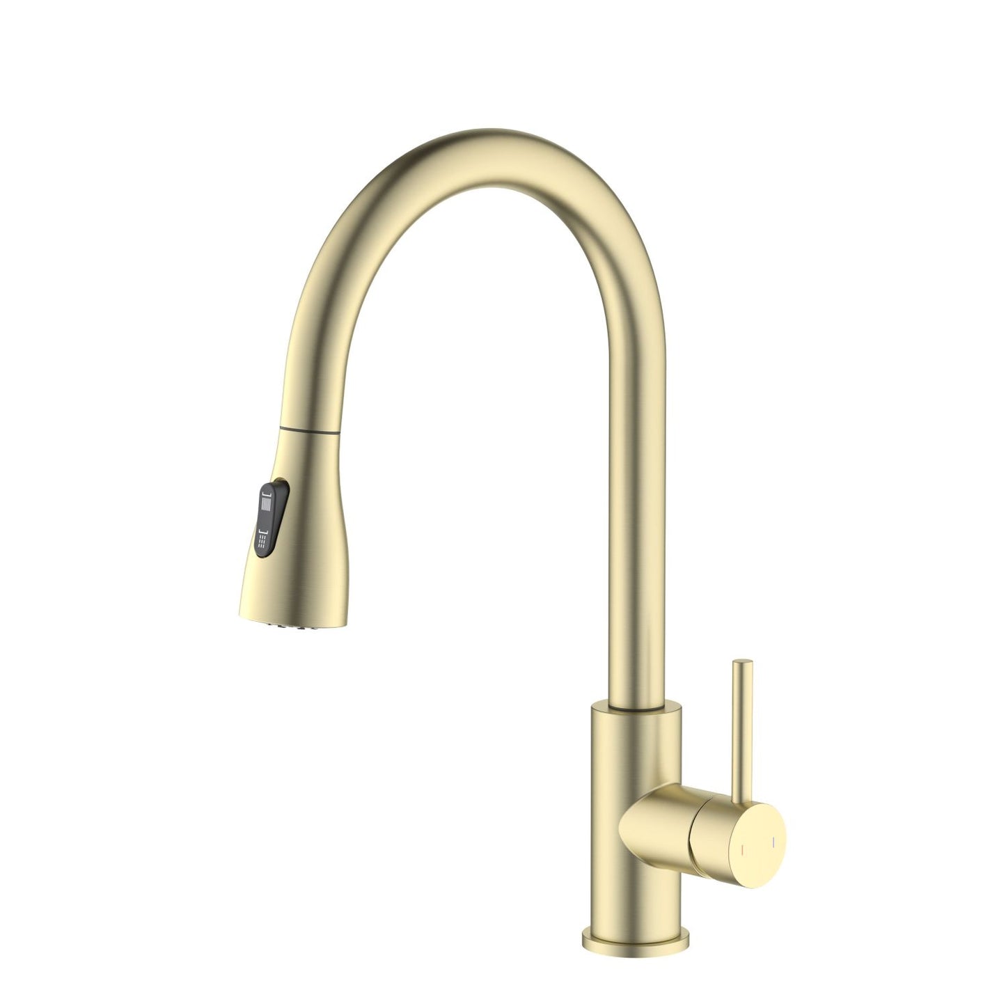 Single handle pull down kitchen faucet with hidden 3 way head shower KF10128